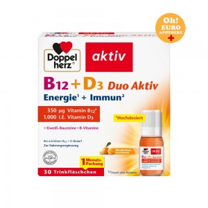 도펠헤르츠 B12+D3 듀오 마시는 비타민 앰플 [10mx30병] Doppelherz B12+D3 Duo Active [10mx30ea]