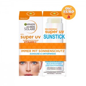 가르니에 암브르 솔레어 세트 비타민 C 함유 선 플루이드 40ml +선 스틱 9ml  슈퍼 UV, SPF 50+