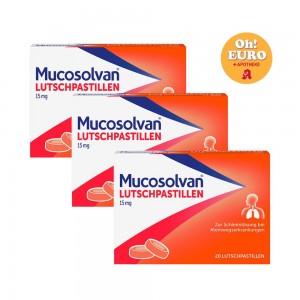 뮤코솔반 로렌지 빨아먹는진해거담제 암브록솔 [20정x3] Mucosolvan Lozenges Lutschpastillen [20stk x3]