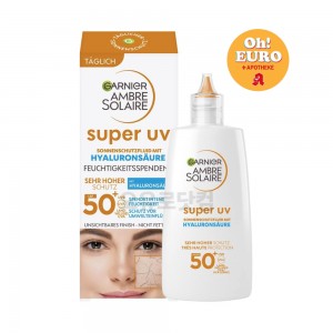 가르니에 암브르 솔레어 슈퍼 UV 선크림 SPF 50+ [40ml]  Garnier Ambre Solaire Super UV Sun Protection Cream with SPF 50+ [40ml]