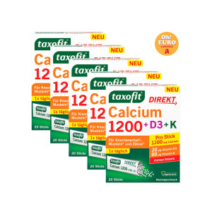 탁소핏 칼슘 다이렉트 1200 + 비타민 D3 + K 스틱 20개입 90g x 5개